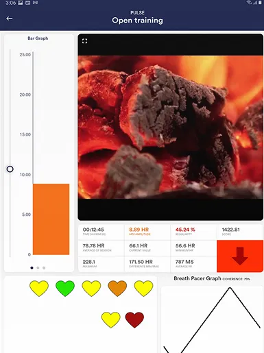 eSense Pulse App on Android Tablet