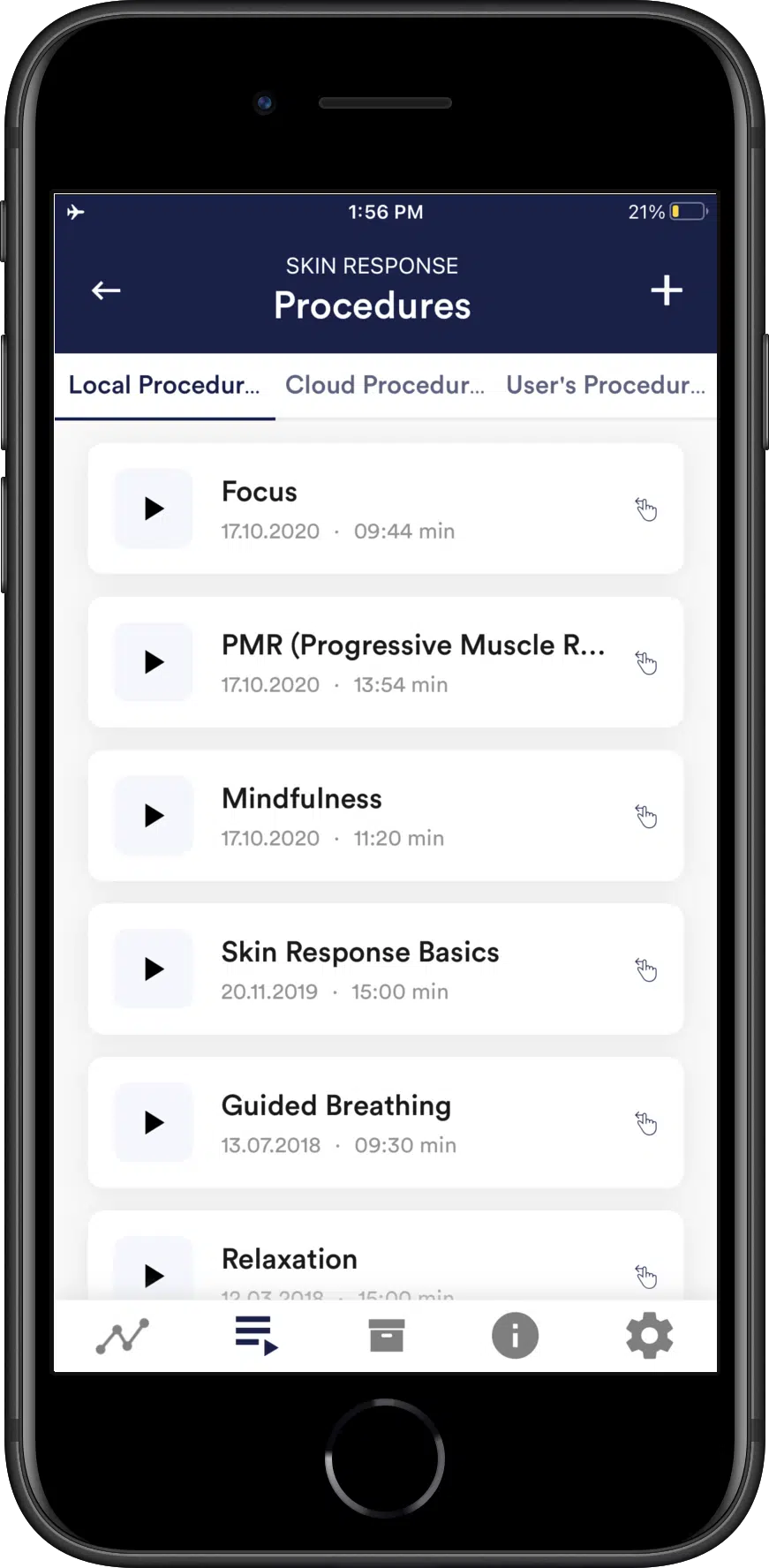 eSense App Archive Screen